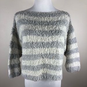 Vintage Cropped Striped Sweater